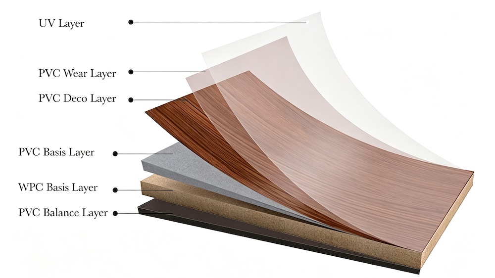 LVT vs SPC vs WPC Flooring: Which Vinyl Flooring Should You Choose? 3 WPC cross section